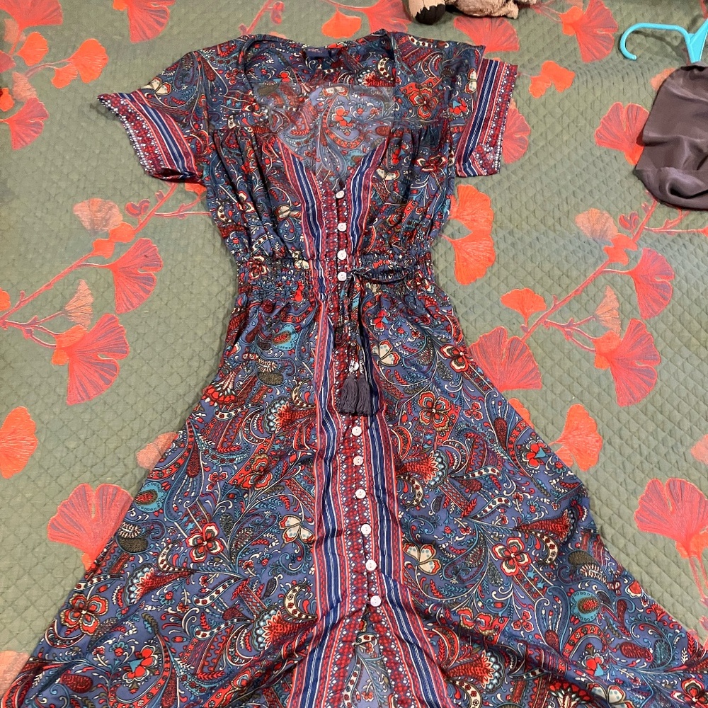 Ipanima M Short Sleeved Maxi Dress